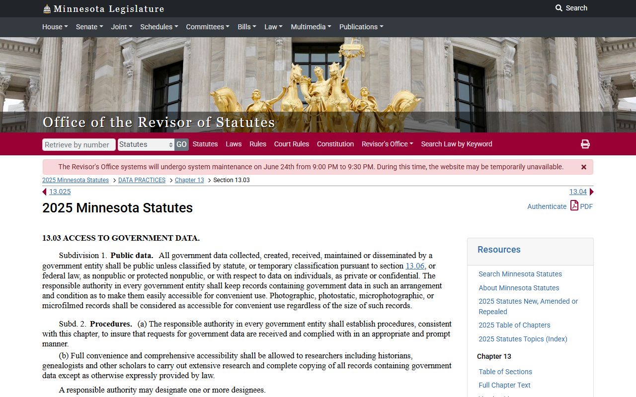 Lac qui Parle County arrest records Data Practices Act source