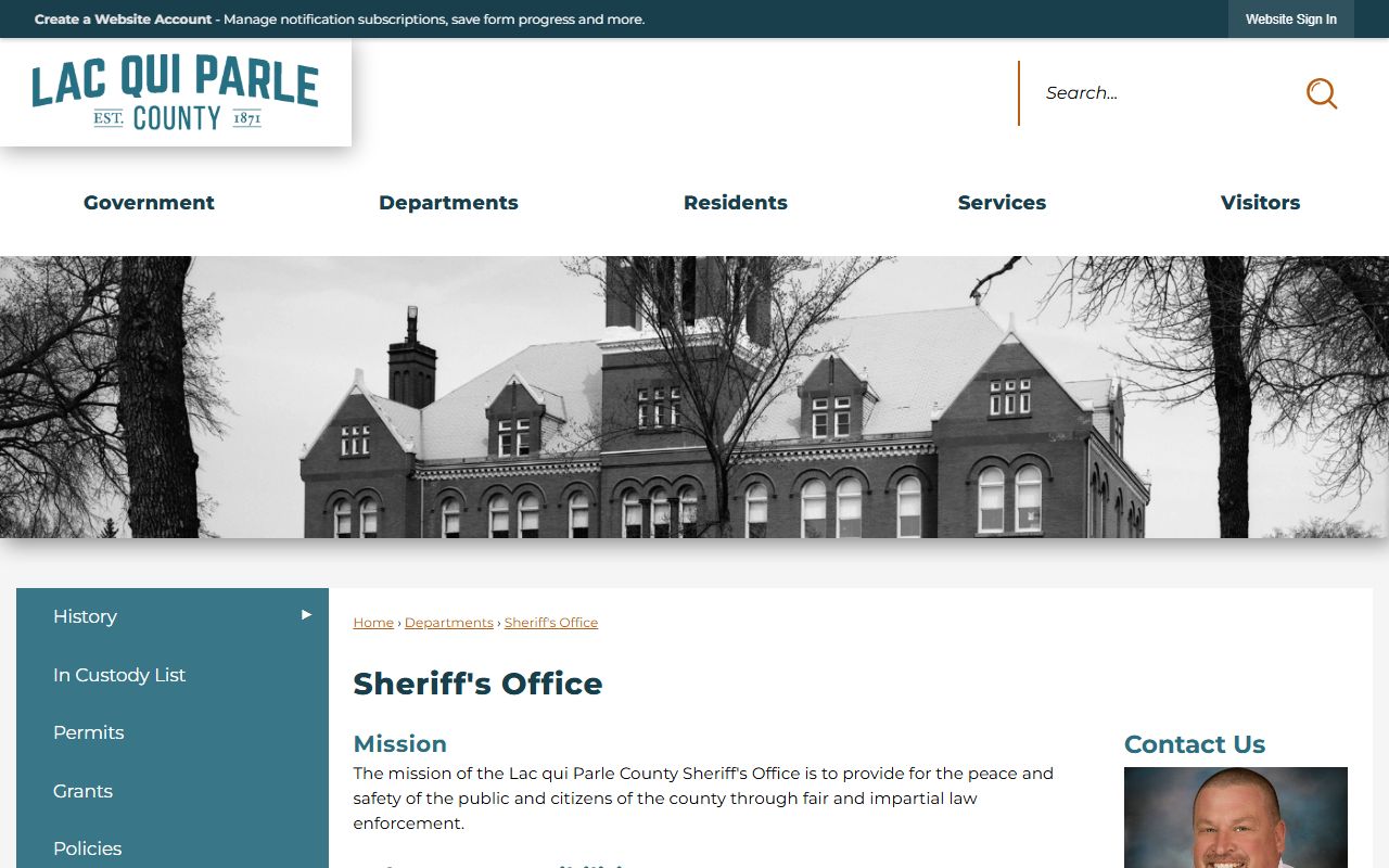 Lac qui Parle County inmate search Sheriff's Office source