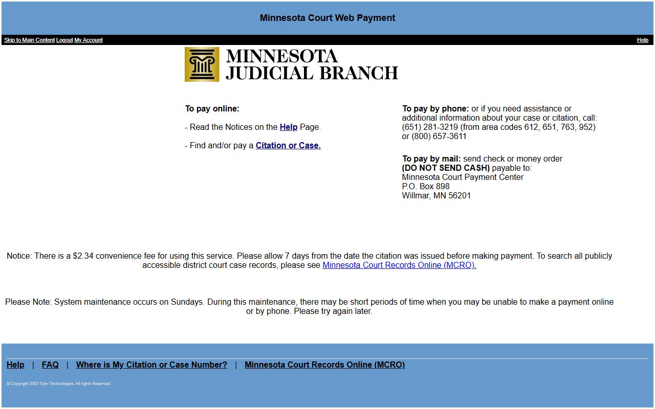 Lac qui Parle County traffic court records Web Payment portal