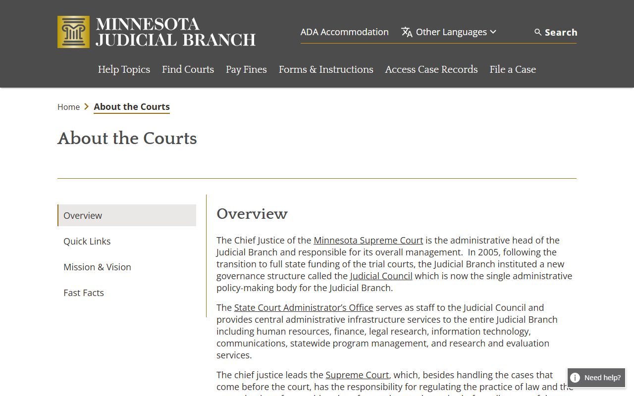 Lac qui Parle County District Court Minnesota court structure
