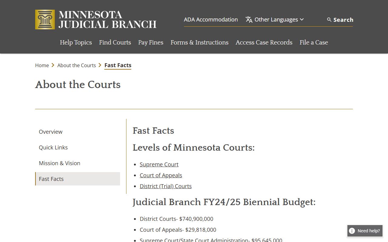 Lac qui Parle County District Court fast facts